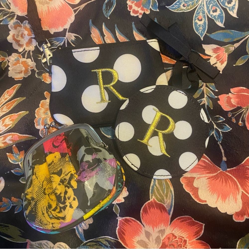 Monogrammed “R” Coin Pouch&Luggage Tag and Paperchase Coin Pouch